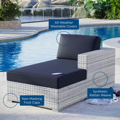 Modway Furniture Convene Outdoor Patio Right Chaise - EEI-4304-LGR-CHA