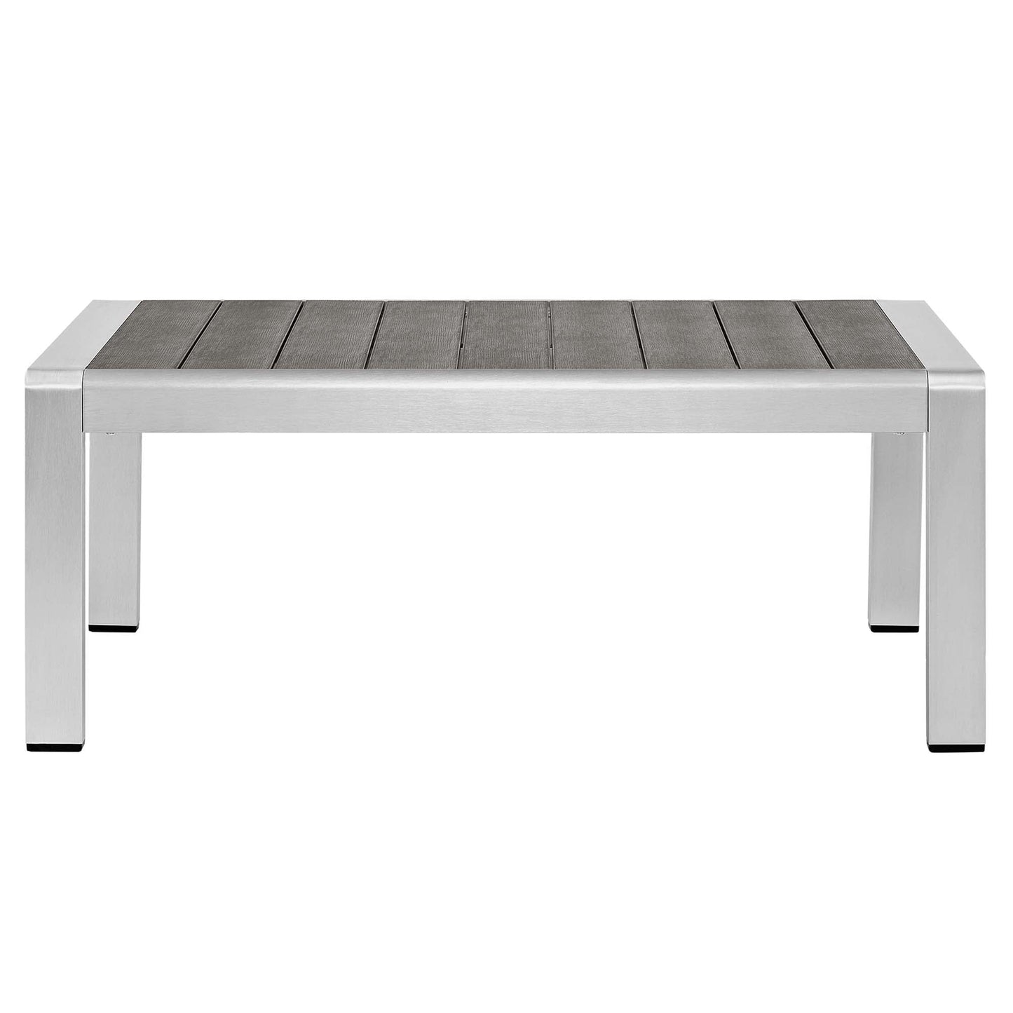 Modway Furniture Shore Sunbrella Fabric Outdoor Patio Aluminum 3 Piece Set by Modway - EEI-4313-SLV-GRY-SET
