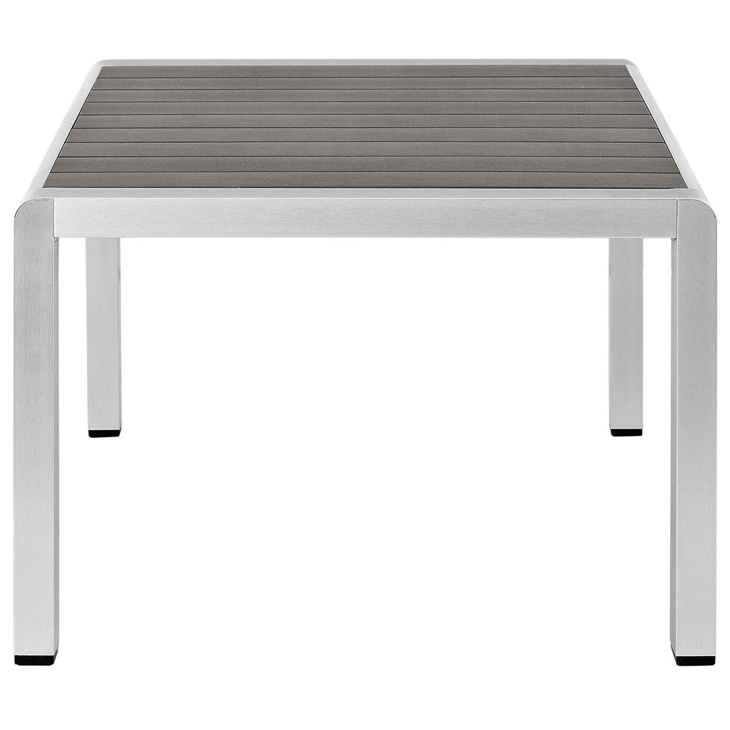 Modway Furniture Shore Sunbrella Fabric Outdoor Patio Aluminum 3 Piece Set by Modway - EEI-4313-SLV-GRY-SET