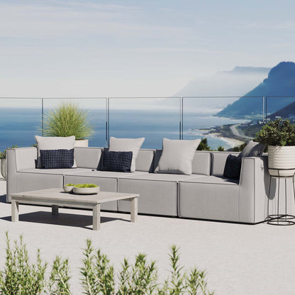 Modway Furniture Saybrook Outdoor Patio Upholstered 4-Piece Sectional Sofa by Modway - EEI-4381-GRY