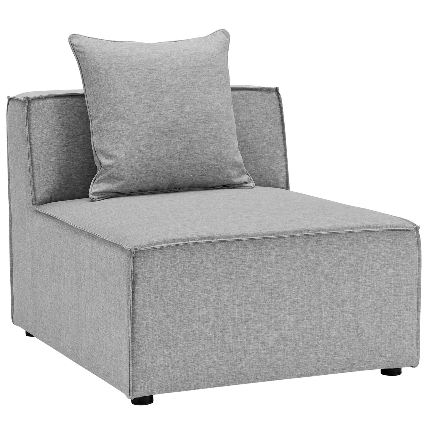 Modway Furniture Saybrook Outdoor Patio Upholstered 4-Piece Sectional Sofa by Modway - EEI-4381-GRY