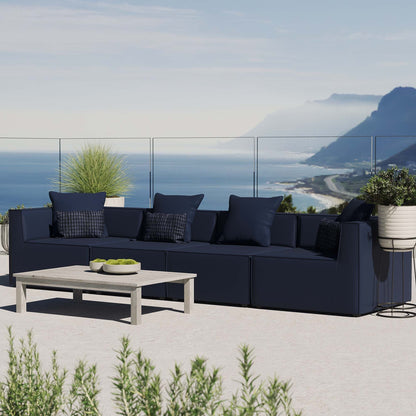 Modway Furniture Saybrook Outdoor Patio Upholstered 4-Piece Sectional Sofa by Modway - EEI-4381-GRY
