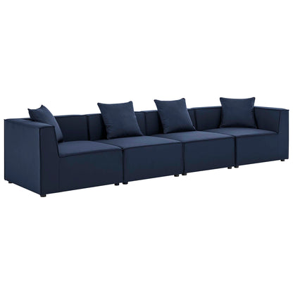 Modway Furniture Saybrook Outdoor Patio Upholstered 4-Piece Sectional Sofa by Modway - EEI-4381-GRY