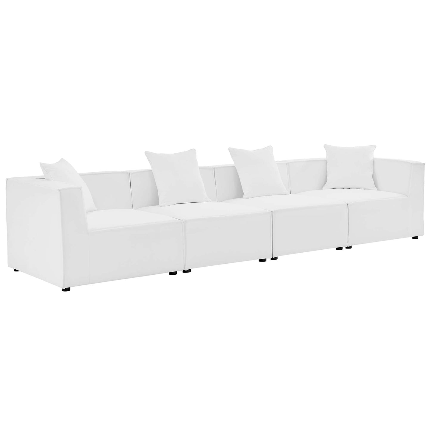 Modway Furniture Saybrook Outdoor Patio Upholstered 4-Piece Sectional Sofa by Modway - EEI-4381-GRY