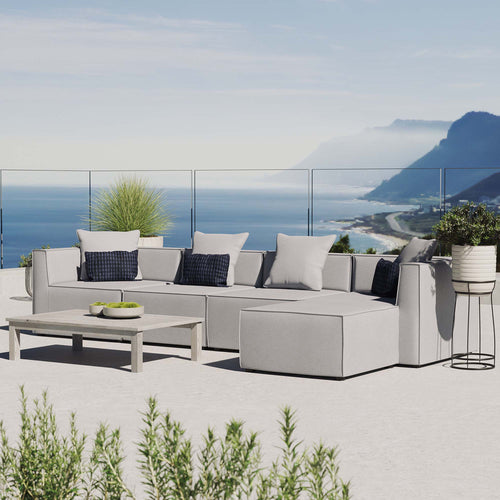 Modway Furniture Saybrook Outdoor Patio Upholstered 5-Piece Sectional Sofa by Modway – EEI-4382