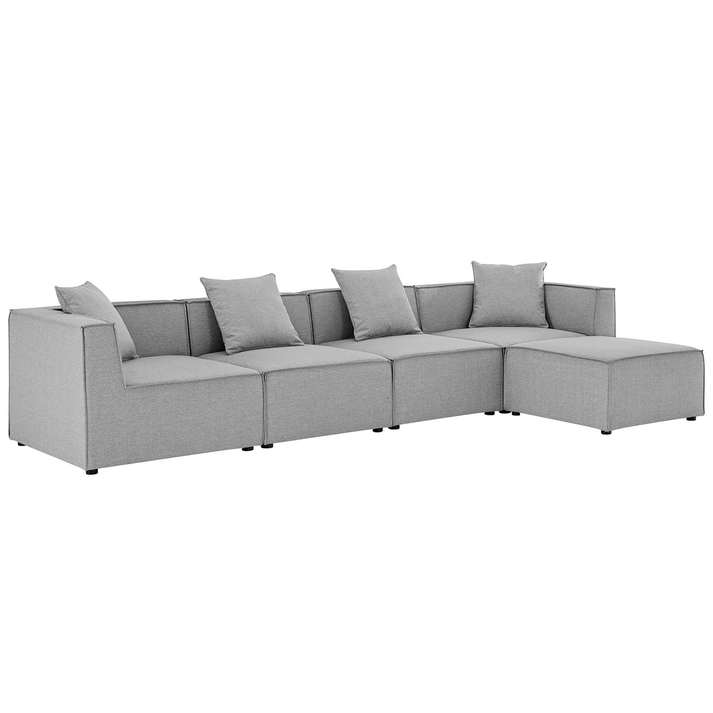 Modway Furniture Saybrook Outdoor Patio Upholstered 5-Piece Sectional Sofa by Modway – EEI-4382