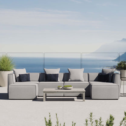 Modway Furniture Saybrook Outdoor Patio Upholstered 6-Piece Sectional Sofa by Modway – EEI-4383