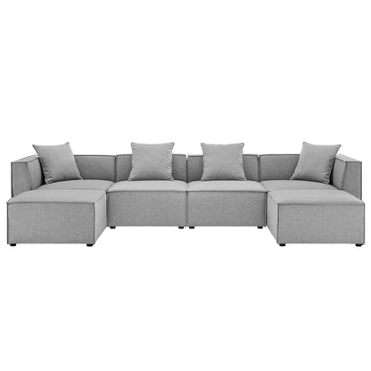 Modway Furniture Saybrook Outdoor Patio Upholstered 6-Piece Sectional Sofa by Modway – EEI-4383