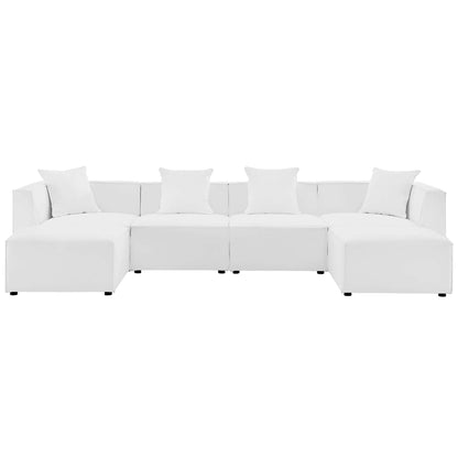 Modway Furniture Saybrook Outdoor Patio Upholstered 6-Piece Sectional Sofa by Modway – EEI-4383