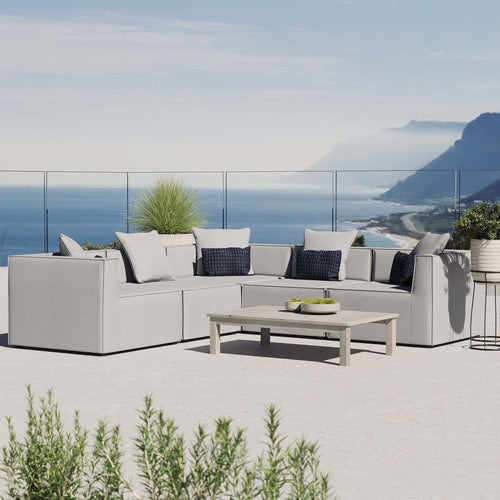 Modway Furniture Saybrook Outdoor Patio Upholstered 5-Piece Sectional Sofa by Modway – EEI-4384