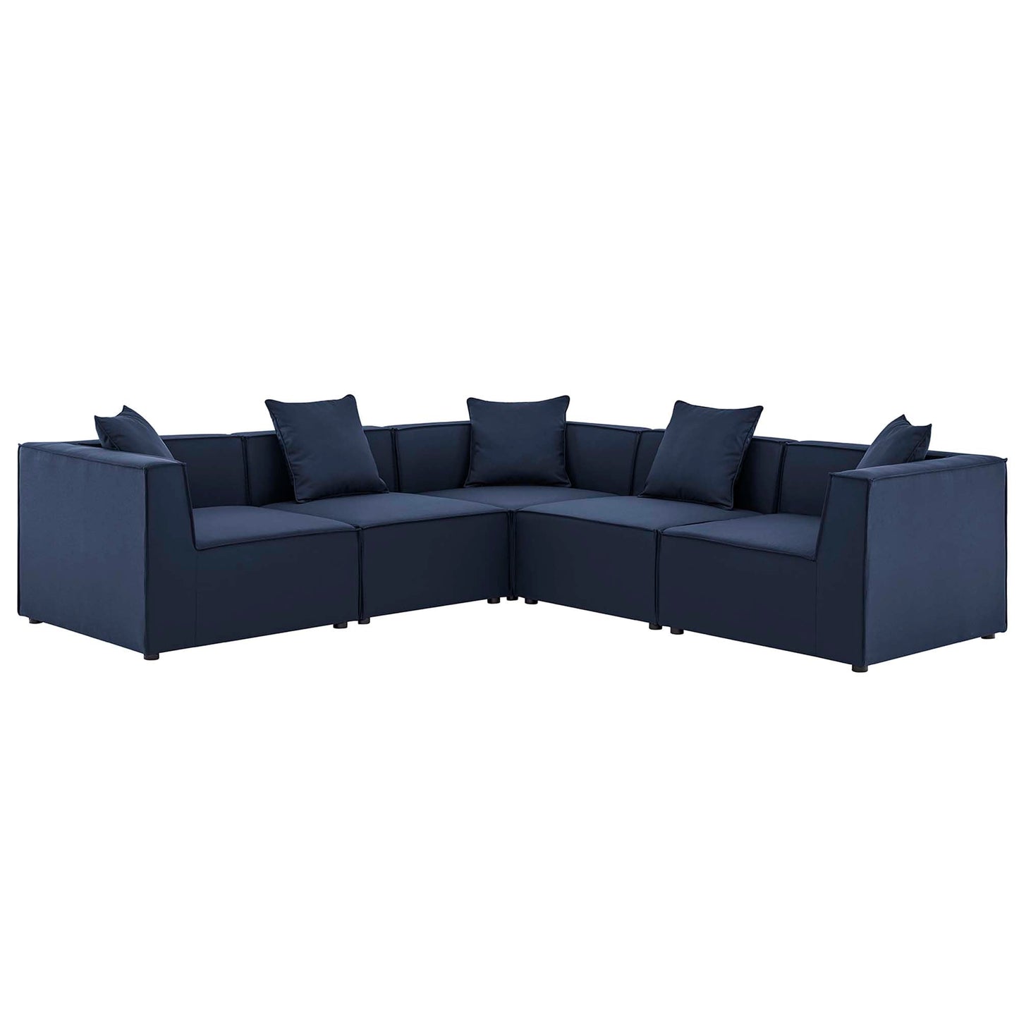 Modway Furniture Saybrook Outdoor Patio Upholstered 5-Piece Sectional Sofa by Modway – EEI-4384