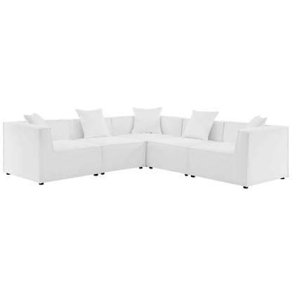 Modway Furniture Saybrook Outdoor Patio Upholstered 5-Piece Sectional Sofa by Modway – EEI-4384