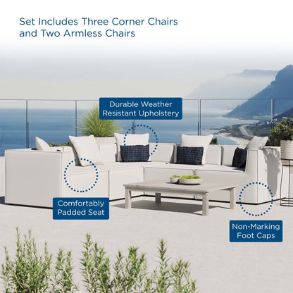 Modway Furniture Saybrook Outdoor Patio Upholstered 5-Piece Sectional Sofa by Modway – EEI-4384
