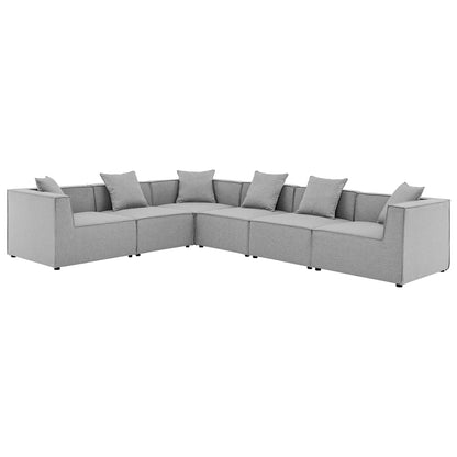 Modway Furniture Saybrook Outdoor Patio Upholstered 6-Piece Sectional Sofa by Modway – EEI-4385