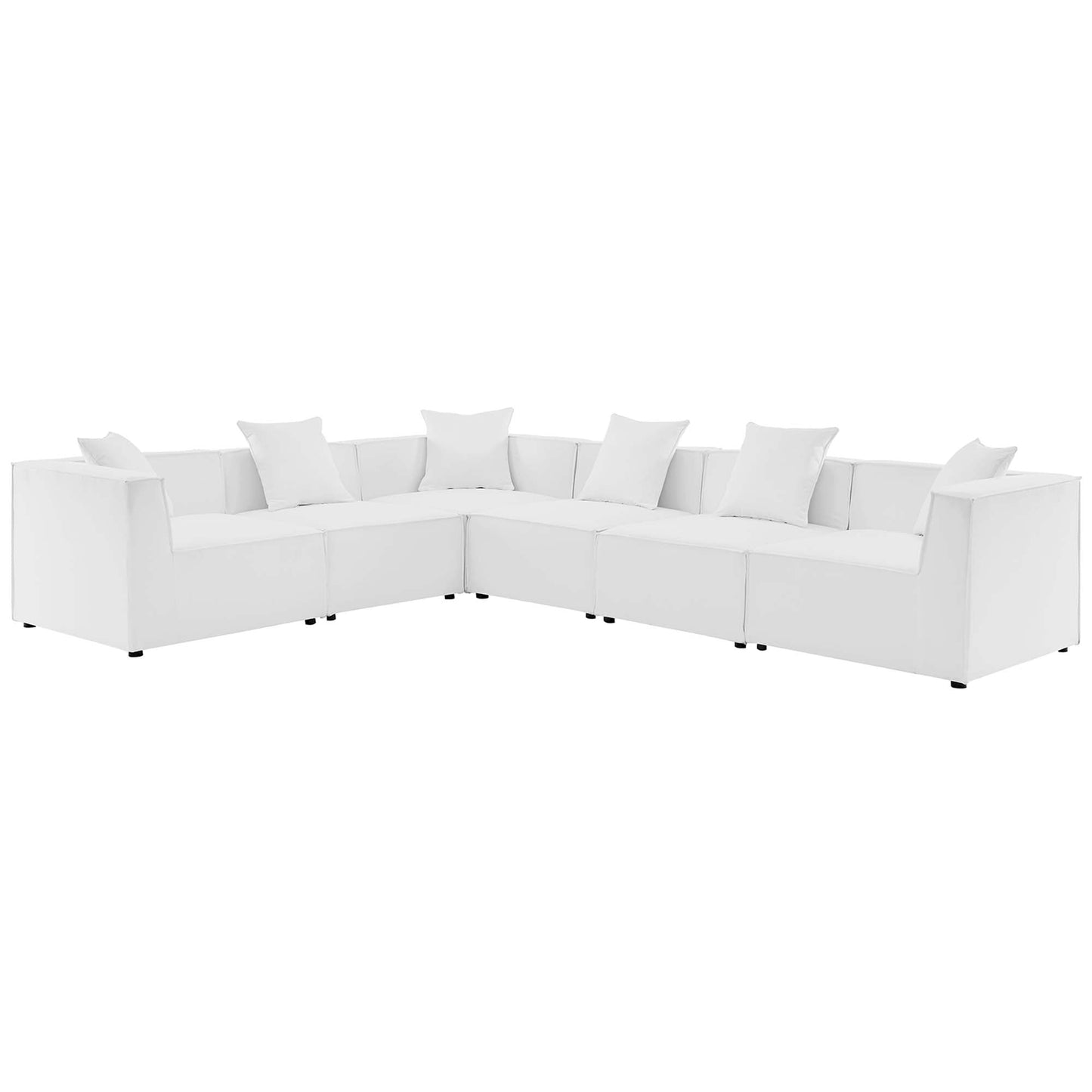 Modway Furniture Saybrook Outdoor Patio Upholstered 6-Piece Sectional Sofa by Modway – EEI-4385