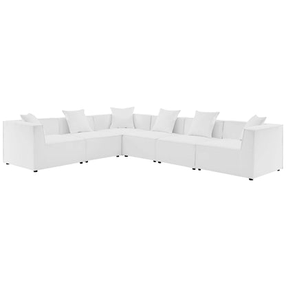 Modway Furniture Saybrook Outdoor Patio Upholstered 6-Piece Sectional Sofa by Modway – EEI-4385