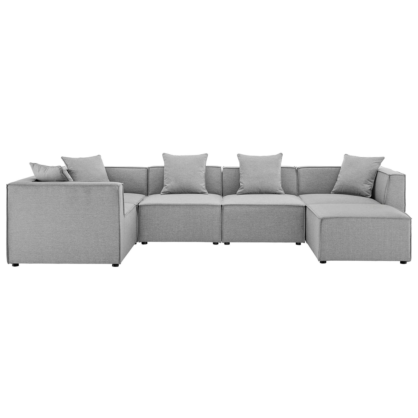 Modway Furniture Saybrook Outdoor Patio Upholstered 6-Piece Sectional Sofa by Modway – EEI-4386