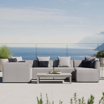 Modway Furniture Saybrook Outdoor Patio Upholstered 6-Piece Sectional Sofa by Modway – EEI-4386