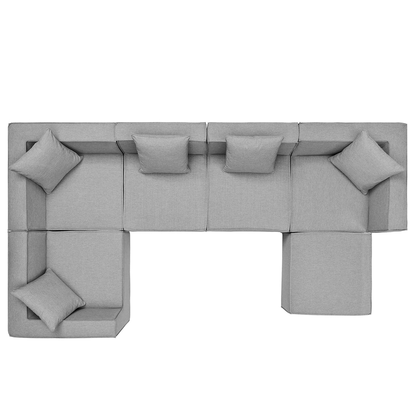 Modway Furniture Saybrook Outdoor Patio Upholstered 6-Piece Sectional Sofa by Modway – EEI-4386