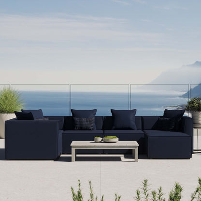 Modway Furniture Saybrook Outdoor Patio Upholstered 6-Piece Sectional Sofa by Modway – EEI-4386