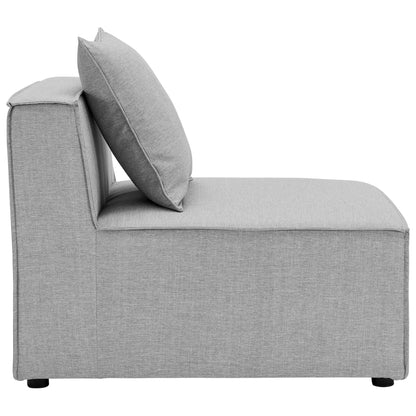 Modway Furniture Saybrook Outdoor Patio Upholstered 7-Piece Sectional Sofa by Modway - EEI-4387-GRY