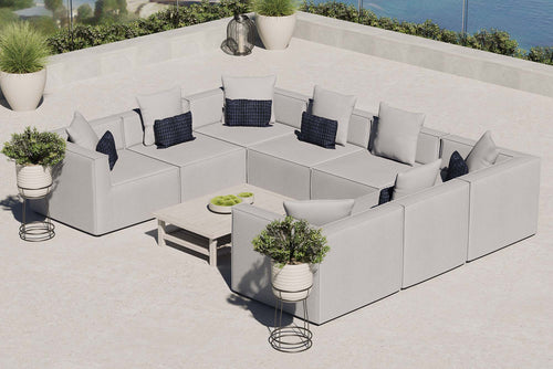 Modway Furniture Saybrook Outdoor Patio Upholstered 8-Piece Sectional Sofa by Modway - EEI-4388-GRY