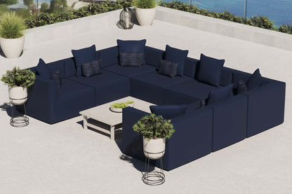 Modway Furniture Saybrook Outdoor Patio Upholstered 8-Piece Sectional Sofa by Modway - EEI-4388-GRY