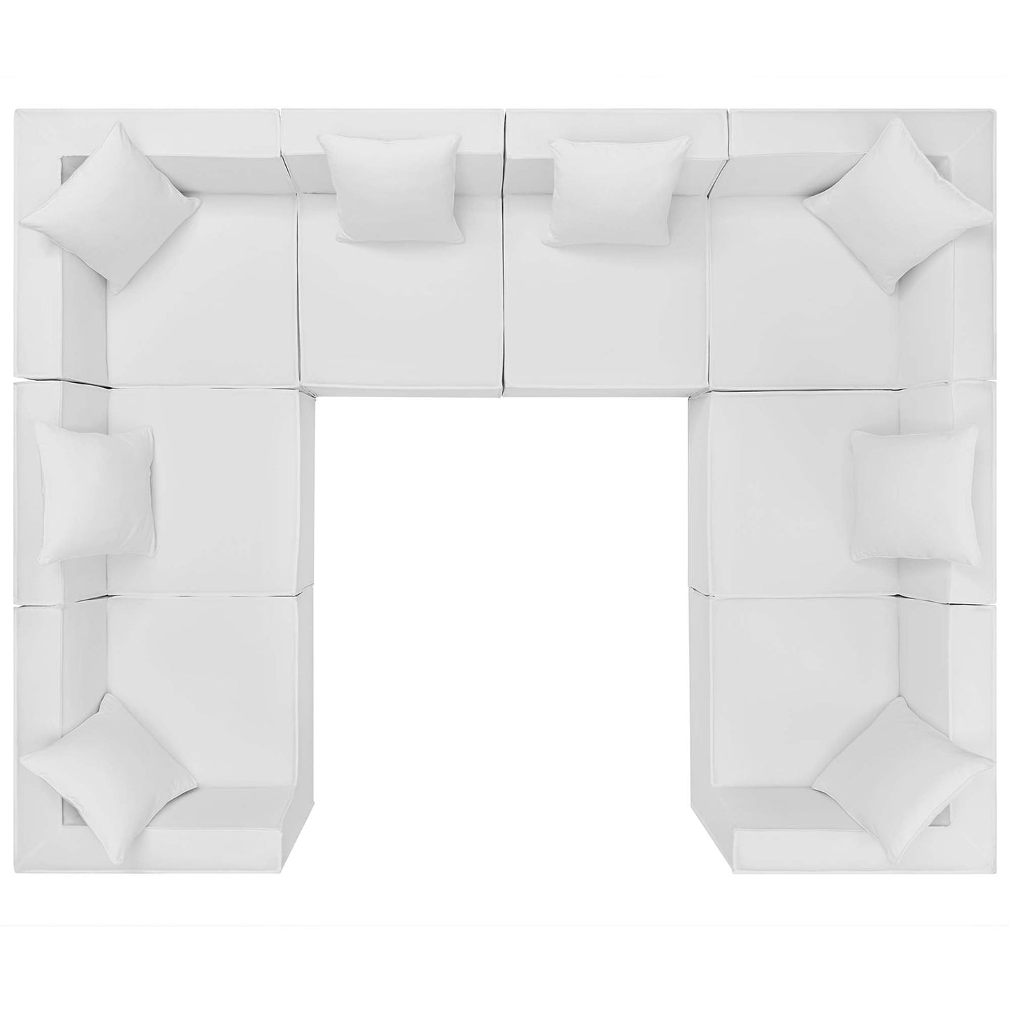 Modway Furniture Saybrook Outdoor Patio Upholstered 8-Piece Sectional Sofa by Modway - EEI-4388-GRY