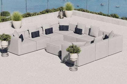Modway Furniture Saybrook Outdoor Patio Upholstered 10-Piece Sectional Sofa by Modway - EEI-4389-GRY