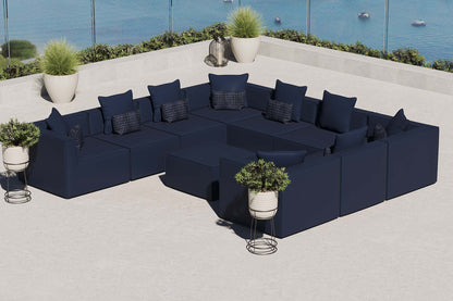 Modway Furniture Saybrook Outdoor Patio Upholstered 10-Piece Sectional Sofa by Modway - EEI-4389-GRY