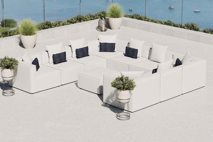 Modway Furniture Saybrook Outdoor Patio Upholstered 10-Piece Sectional Sofa by Modway - EEI-4389-GRY