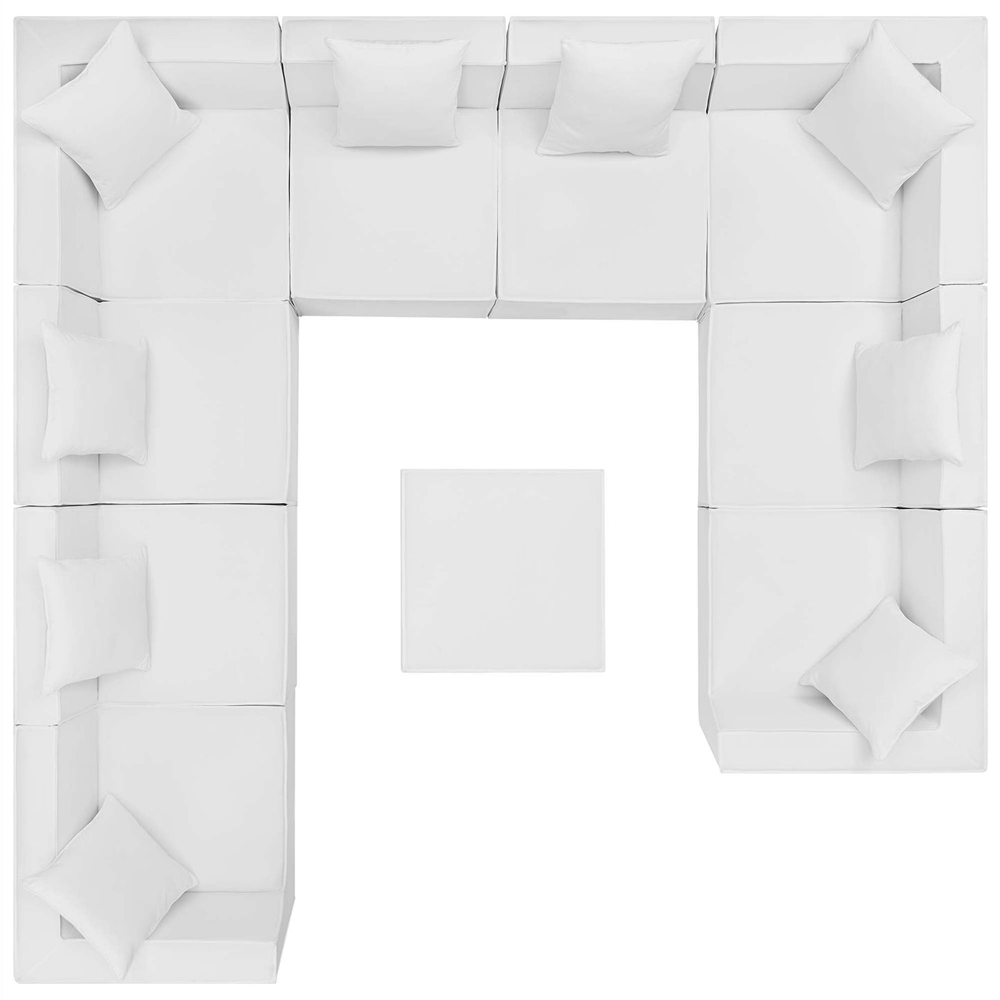 Modway Furniture Saybrook Outdoor Patio Upholstered 10-Piece Sectional Sofa by Modway - EEI-4389-GRY
