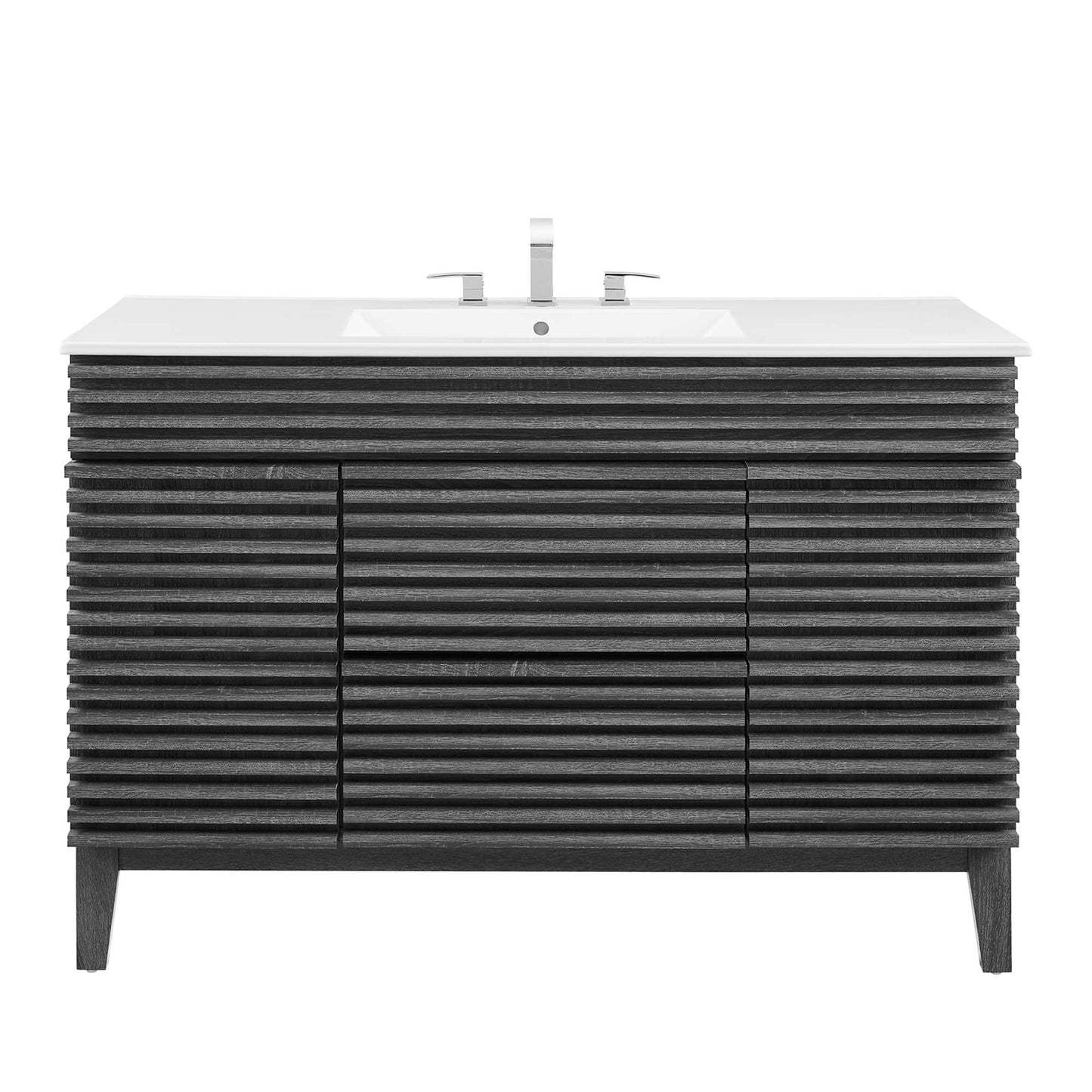 Modway furniture Render 48" Bathroom Vanity with White Basin Included - EEI-4439-WAL-WHI