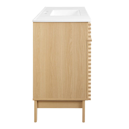 Modway furniture Render 48" Bathroom Vanity with White Basin Included - EEI-4439-WAL-WHI