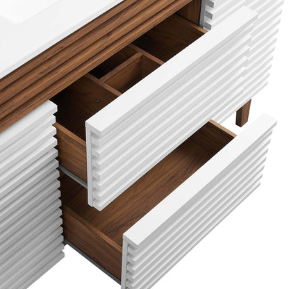 Modway furniture Render 48" Bathroom Vanity with White Basin Included - EEI-4439-WAL-WHI