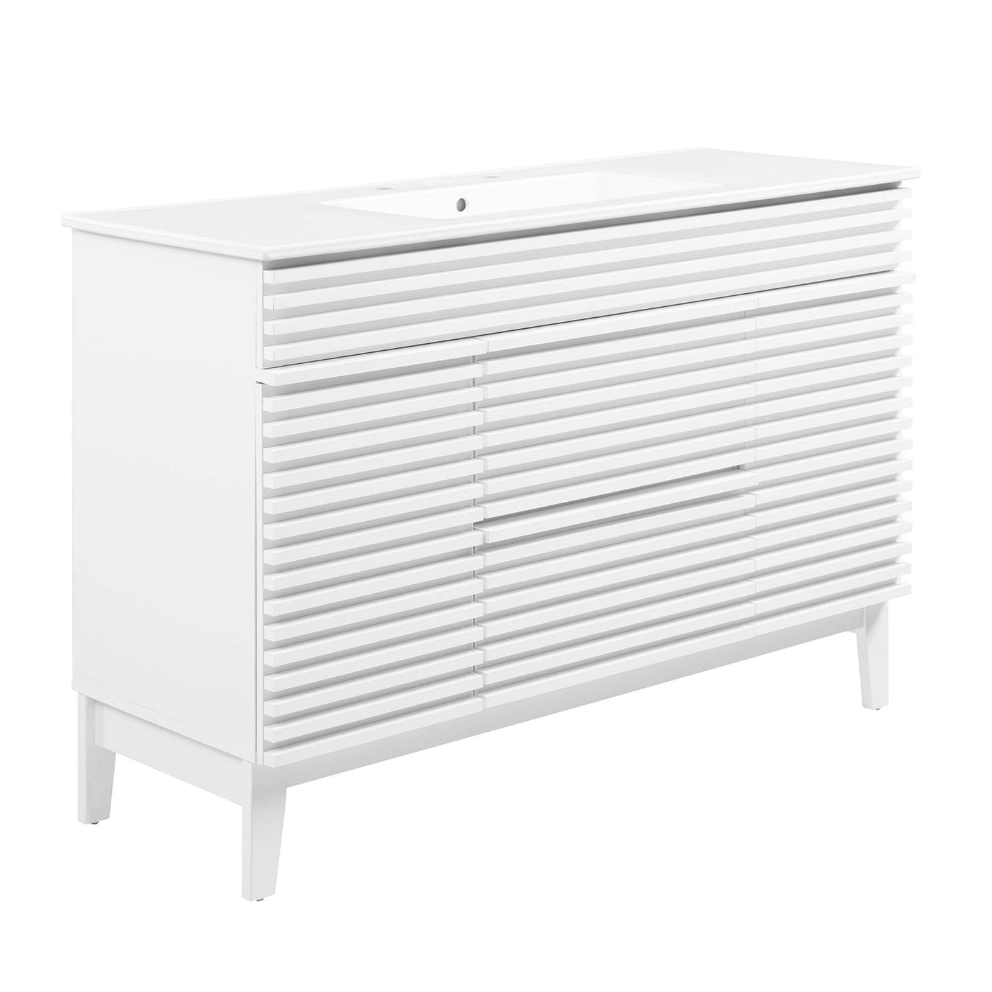 Modway furniture Render 48" Bathroom Vanity with White Basin Included - EEI-4439-WAL-WHI