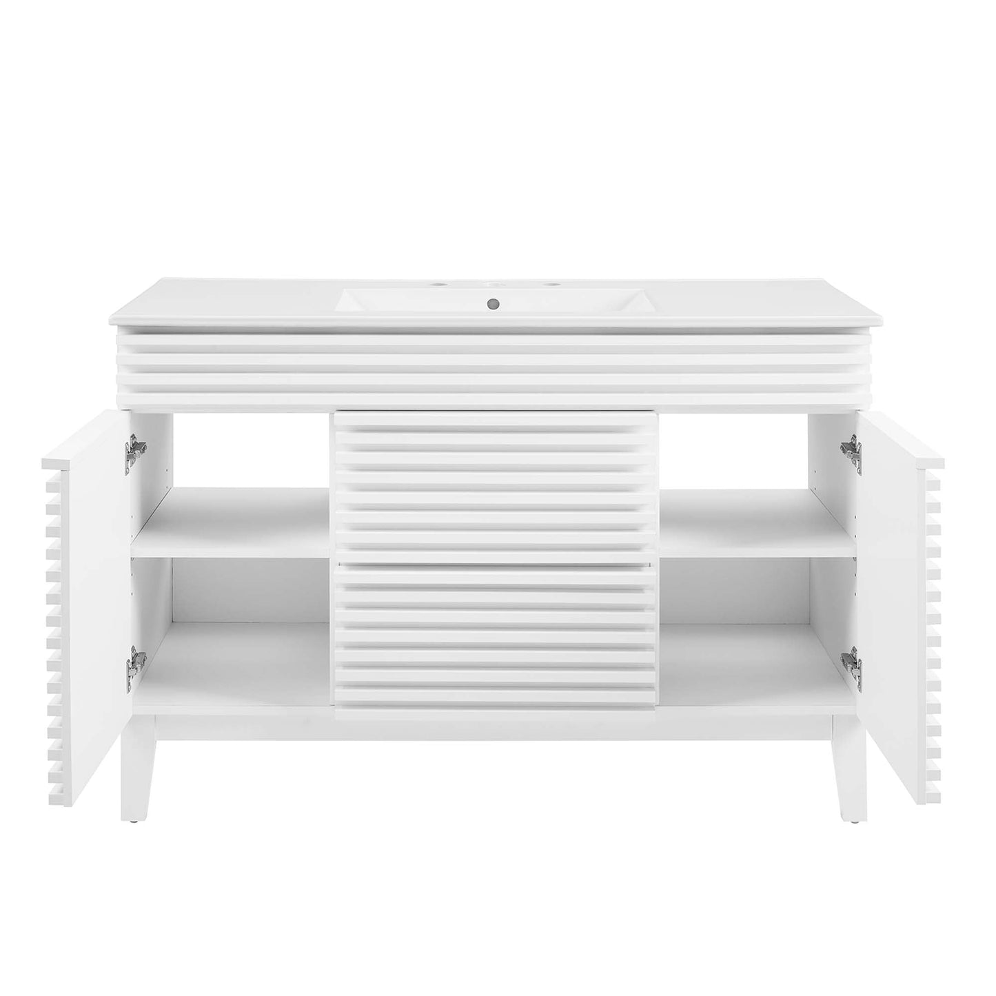Modway furniture Render 48" Bathroom Vanity with White Basin Included - EEI-4439-WAL-WHI