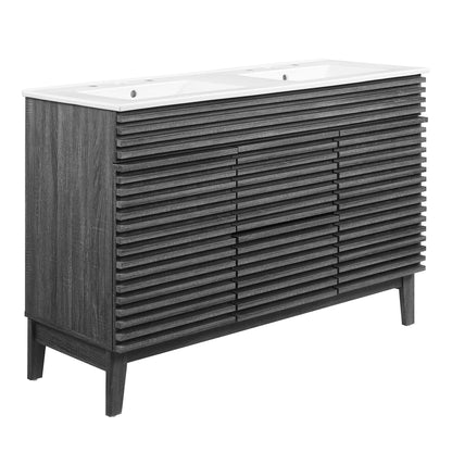 Modway furniture Render 48" Bathroom Vanity with White Basin Included - EEI-4439-WAL-WHI