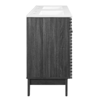 Modway furniture Render 48" Bathroom Vanity with White Basin Included - EEI-4439-WAL-WHI
