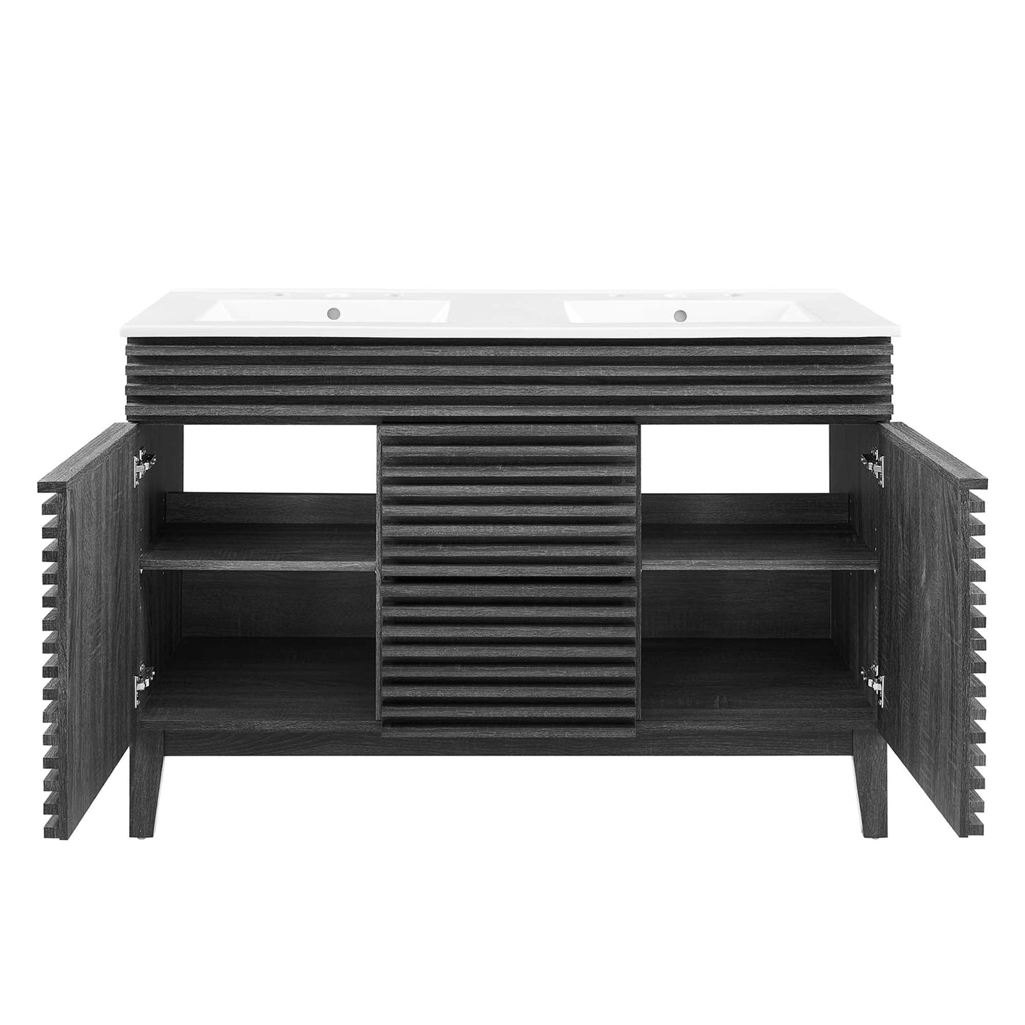 Modway furniture Render 48" Bathroom Vanity with White Basin Included - EEI-4439-WAL-WHI