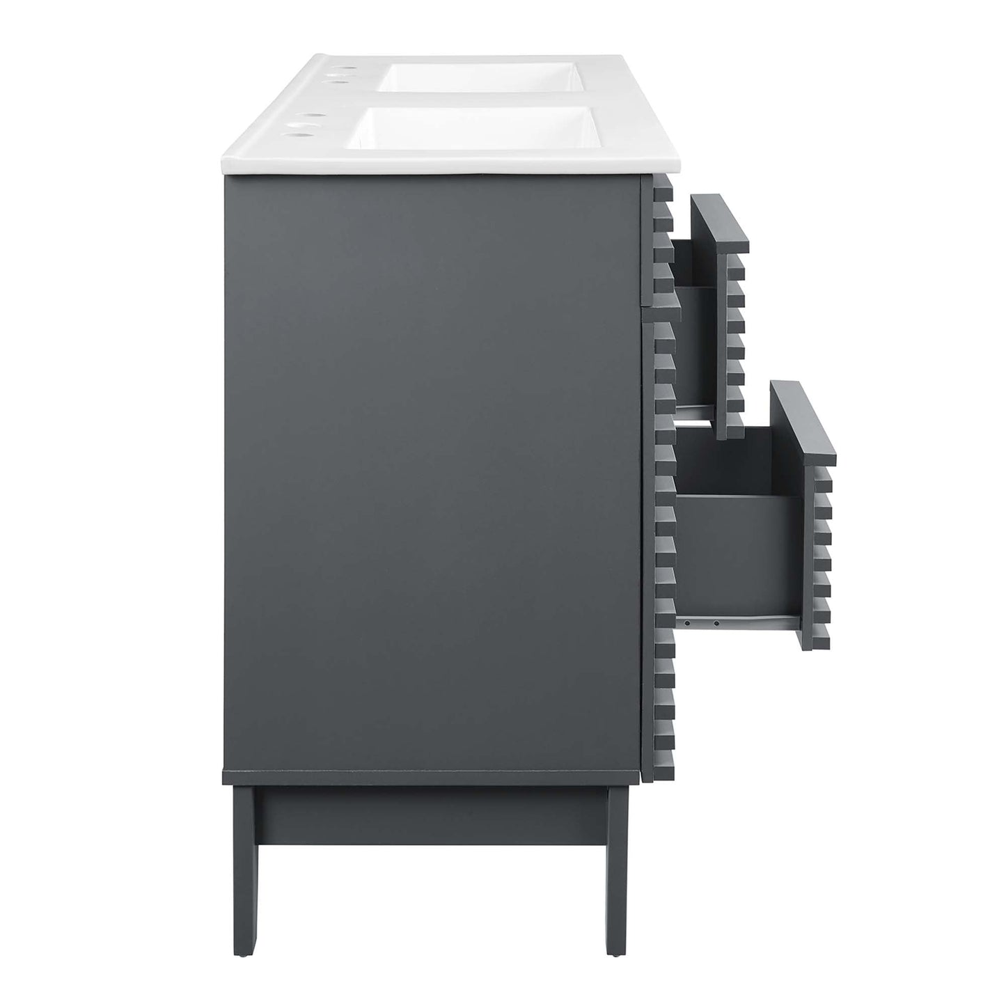 Modway furniture Render 48" Bathroom Vanity with White Basin Included - EEI-4439-WAL-WHI
