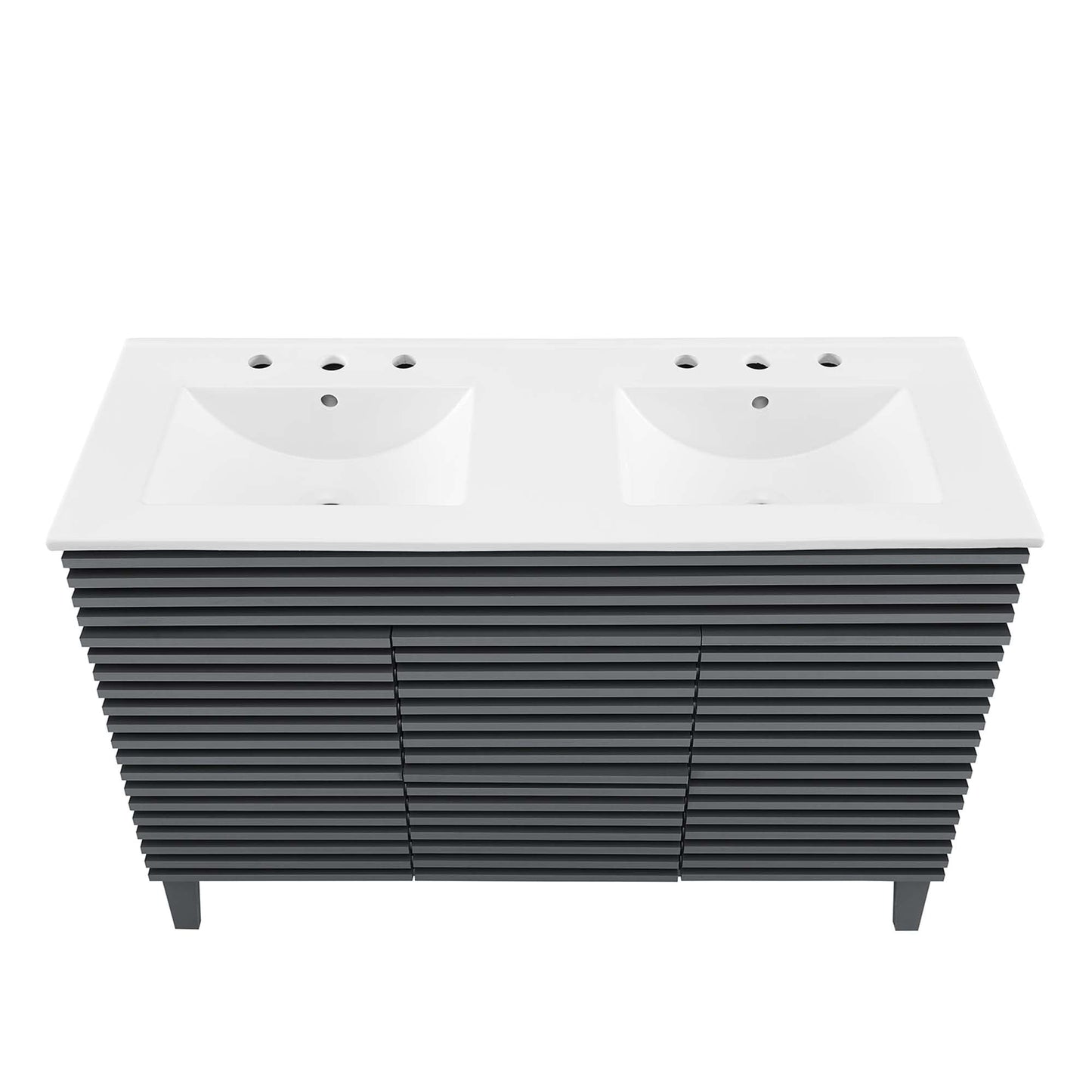 Modway furniture Render 48" Bathroom Vanity with White Basin Included - EEI-4439-WAL-WHI