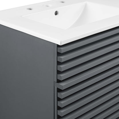 Modway furniture Render 48" Bathroom Vanity with White Basin Included - EEI-4439-WAL-WHI