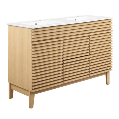Modway furniture Render 48" Bathroom Vanity with White Basin Included - EEI-4439-WAL-WHI