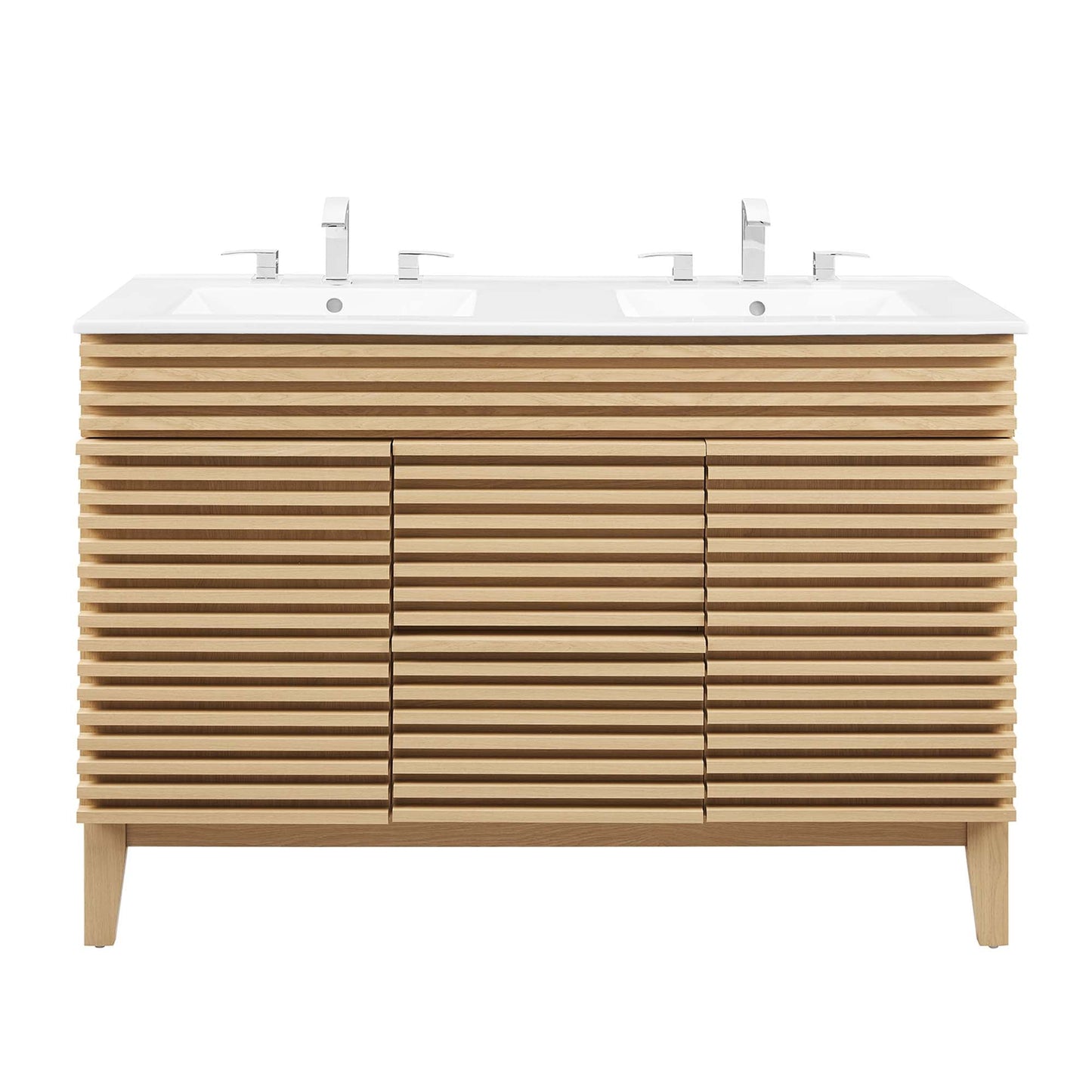 Modway furniture Render 48" Bathroom Vanity with White Basin Included - EEI-4439-WAL-WHI