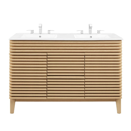 Modway furniture Render 48" Bathroom Vanity with White Basin Included - EEI-4439-WAL-WHI