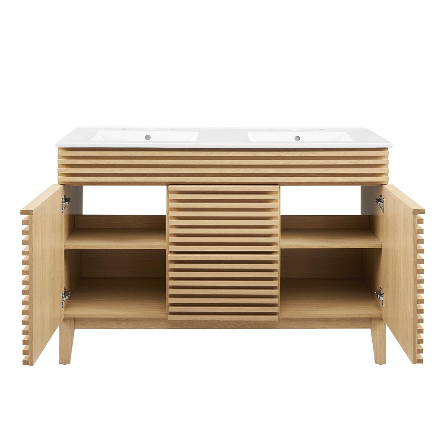 Modway furniture Render 48" Bathroom Vanity with White Basin Included - EEI-4439-WAL-WHI