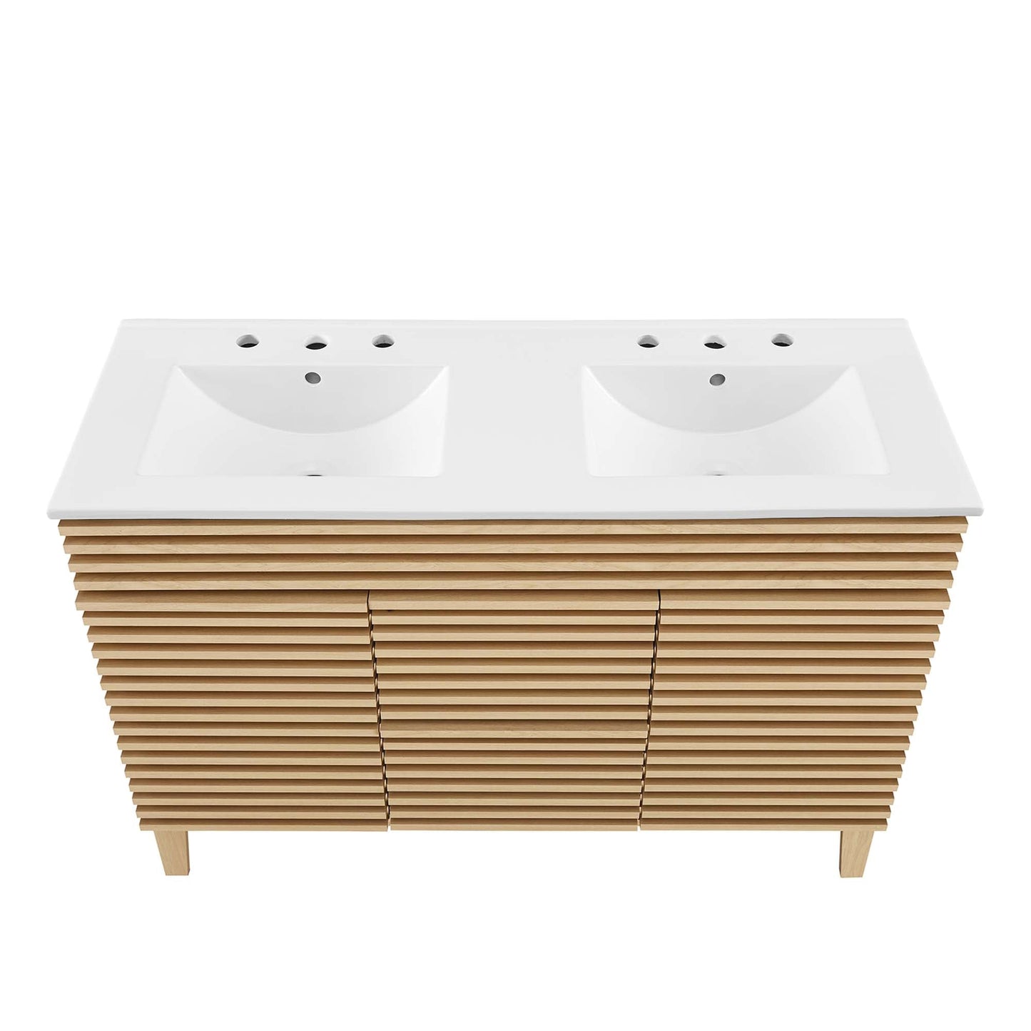 Modway furniture Render 48" Bathroom Vanity with White Basin Included - EEI-4439-WAL-WHI