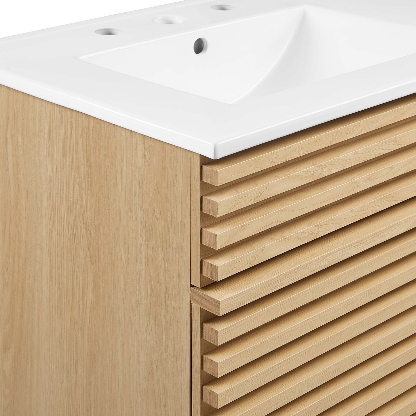 Modway furniture Render 48" Bathroom Vanity with White Basin Included - EEI-4439-WAL-WHI