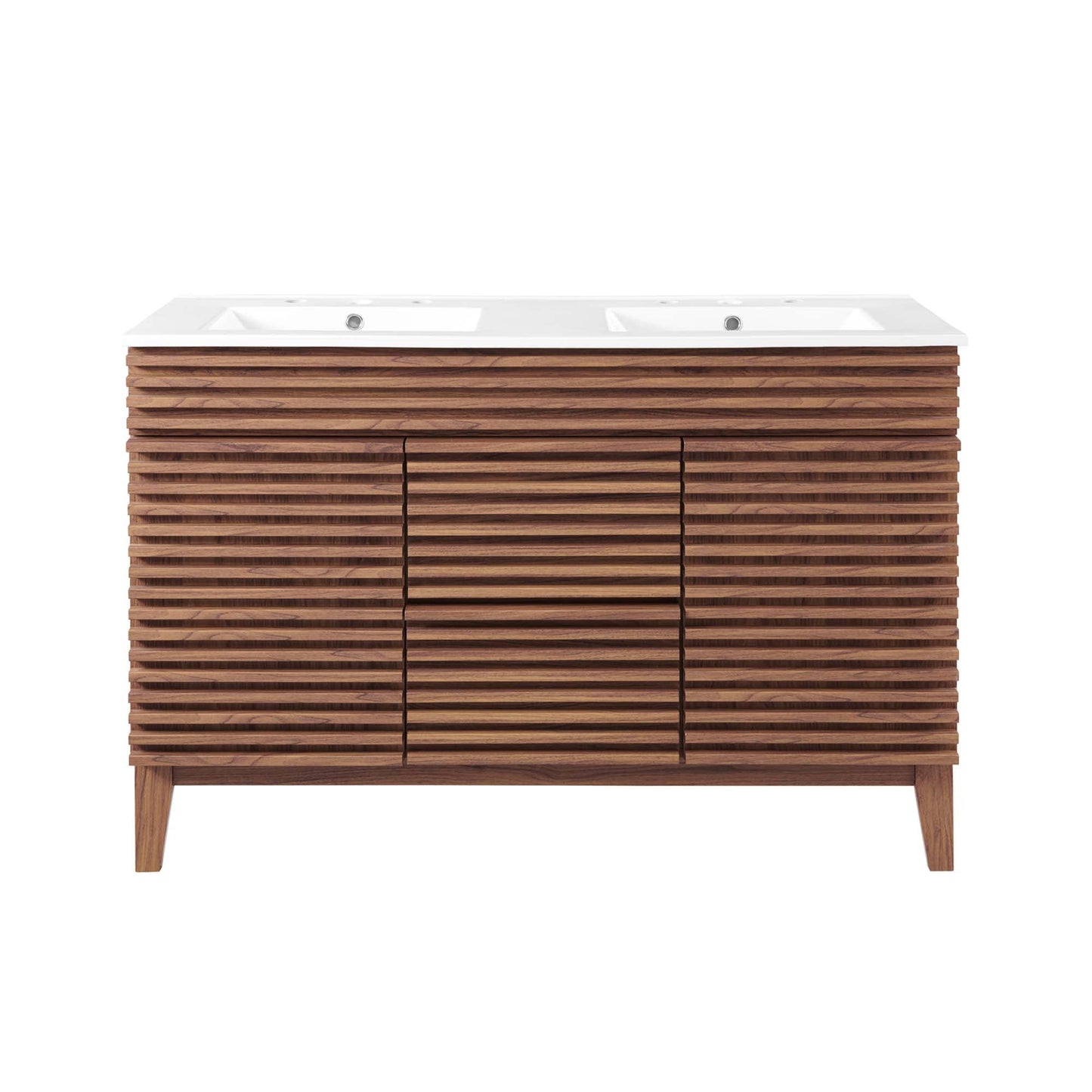 Modway furniture Render 48" Bathroom Vanity with White Basin Included - EEI-4439-WAL-WHI